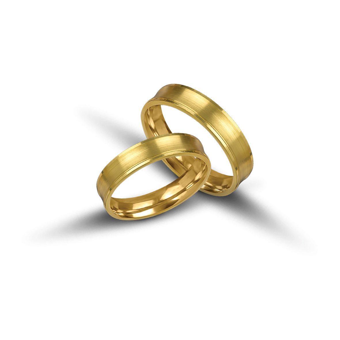 Βέρες γάμου απο  χρυσό, 5mm (code VK2021/50)